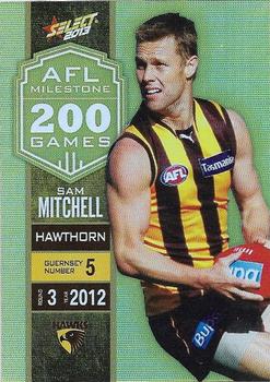 2013 Select AFL Champions - Milestone Game Foils #MG39 Sam Mitchell Front